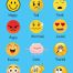 Emojis of different emotions with the text below the emoji.
