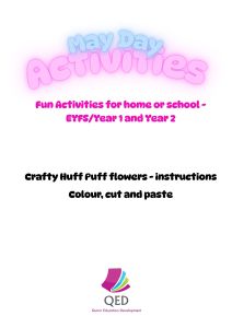 Front page of the Free May Day Activities document
