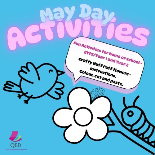 Image showing information for free fun May Day activities for EYFS, KS1 and KS2.